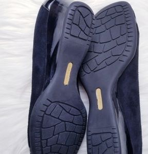 Sofft NEW leather/suede wedge navy